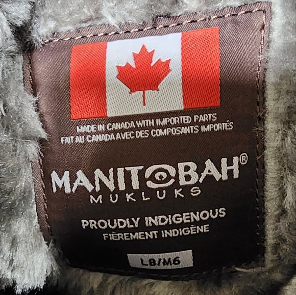 Manitoba Mukluks Authentic Canadian made. SZ 8 - Grey - Picture 3 of 3